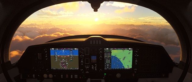 Microsoft Flight Simulator screen 1