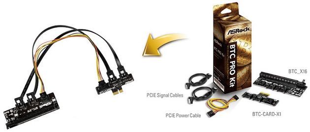 ASRock BTC PRO Kit adapter riser