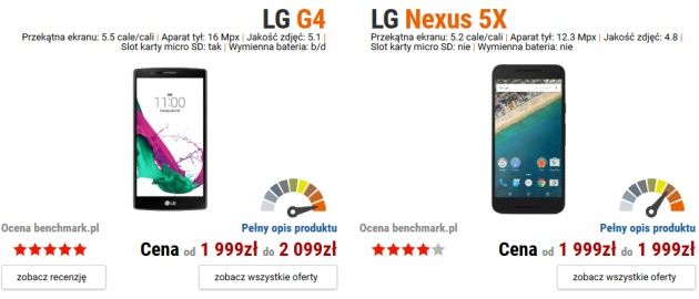 LG Nexus 5X vs LG G4