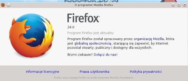 firefox 24 ekran o programie download pobierz