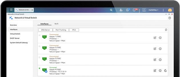 QTS 4.3.3 Network &amp; Virtual Switch