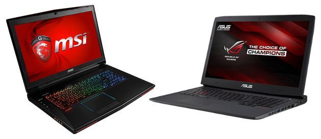 ASUS i MSI - laptopy