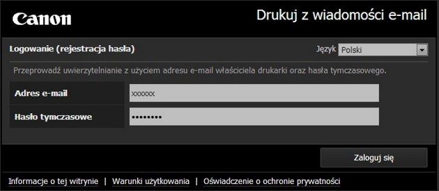 Canon PIXMA - drukowanie z maila