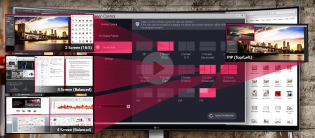 LG 29UC88-B split screen