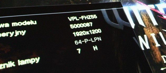 Sony VPL-FHZ55 WUXGA 3LCD - menu OSD