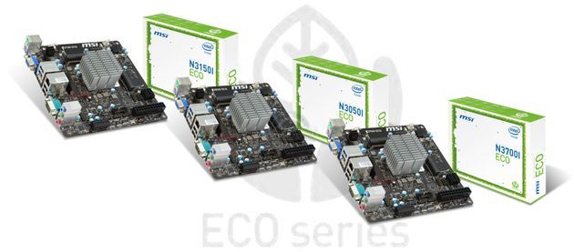 MSI N3050I ECO, N3150I ECO i N3700I ECO - płyty główne