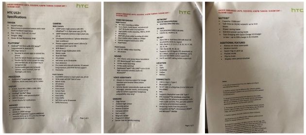 HTC U12+ specyfikacja