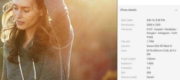 Huawei P9 reklamowany zdjęciem z aparatu EXIF