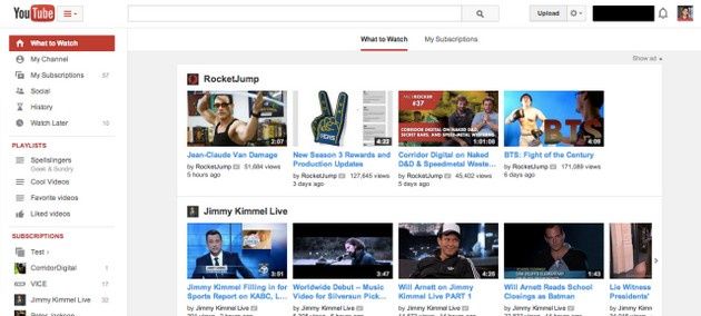 YouTube wygląd 2014