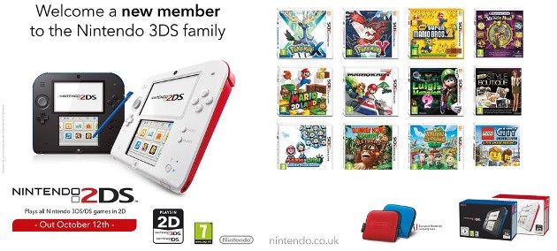 nintendo konsola przenośna 2ds wygląd