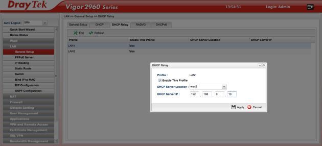DrayTek Vigor2960 admin