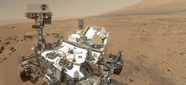Mars Curiosity łazik widok wysięgnik kamera MASTCAM