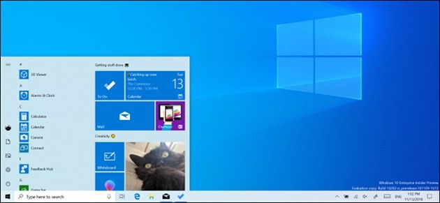 Windows 10 1903 motyw