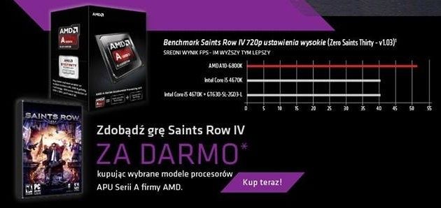 AMD A10 Richland promocja z grą Saints Row IV