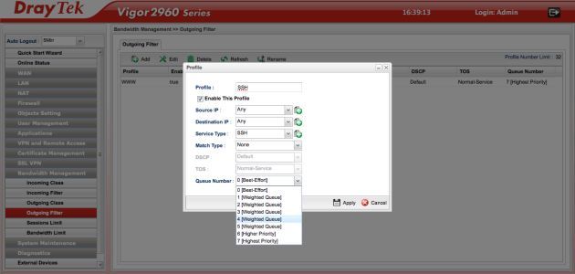 DrayTek Vigor2960 admin
