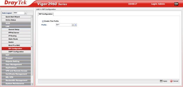DrayTek Vigor2960 admin