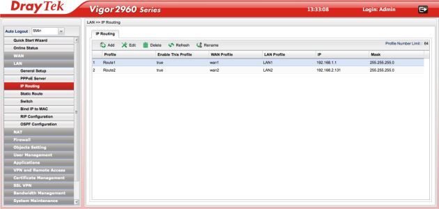 DrayTek Vigor2960 admin