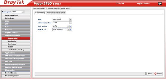 DrayTek Vigor2960 admin