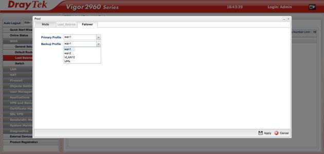 DrayTek Vigor2960 admin
