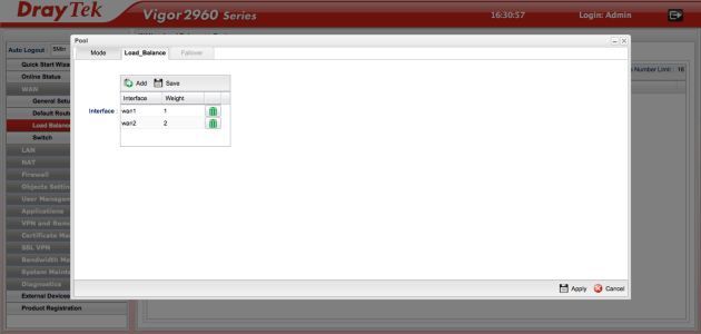 DrayTek Vigor2960 admin