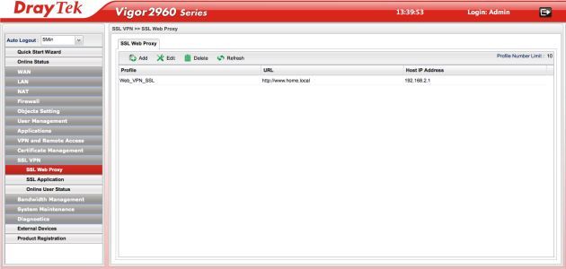 DrayTek Vigor2960 admin