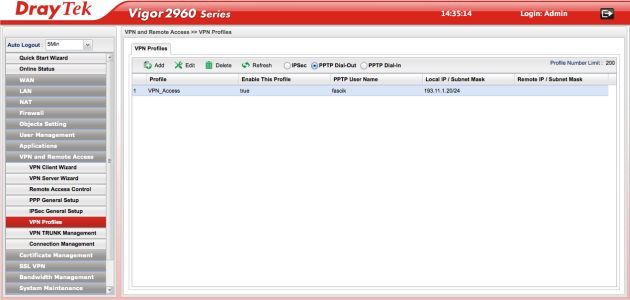 DrayTek Vigor2960 admin