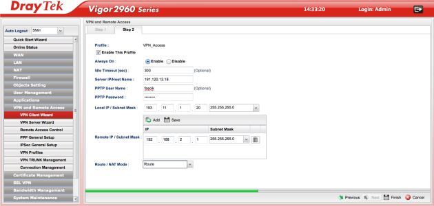 DrayTek Vigor2960  admin
