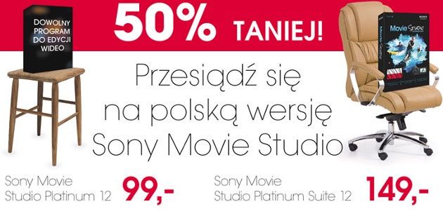 sony promocja creative software movie studio 12 50% 40%