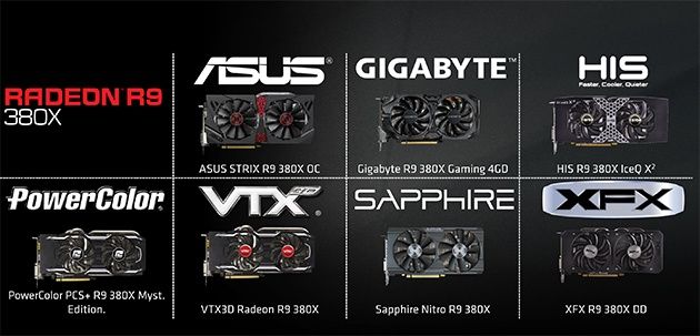 AMD R9 Radeon 380X - dostępne modele