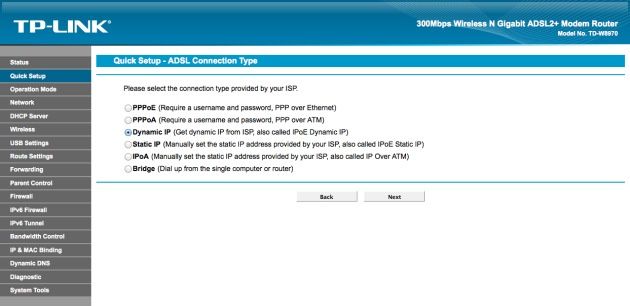 TP-Link TL-W8970N wan