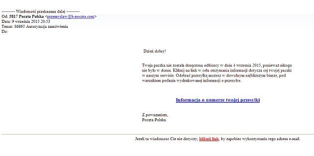fałszywy mail