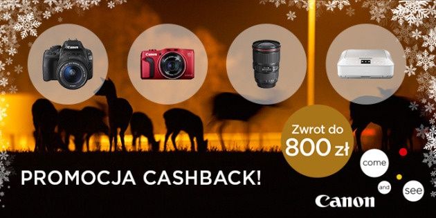 Canon promocja cashback - jesień zima 2014 - 2015