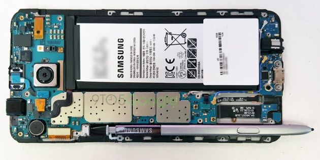 Galaxy Note 5 rozebrany rysik