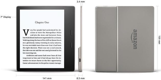 Kindle Oasis 2 wymiary