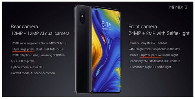 Xiaomi Mi Mix 3 aparat