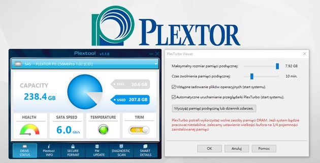 Plextor PlexTurbo - konfiguracja