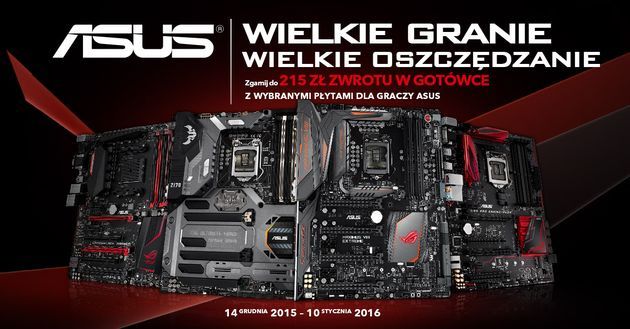 ASUS CashBack - promocja na płyty główne