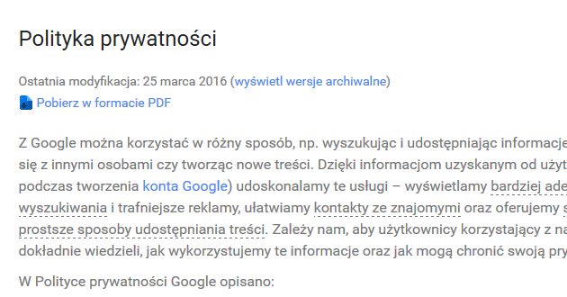 Polityka prywatności