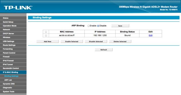 IP &amp; MAC Binding