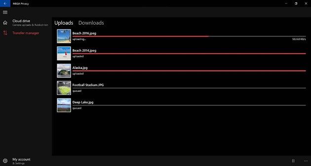 MEGA Privacy transfer