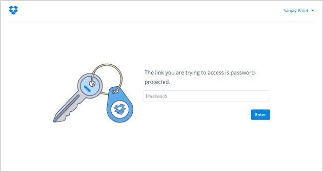 Dropbox hasło folder