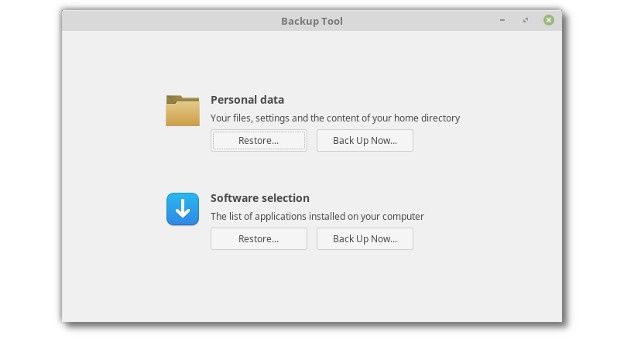 Linux Mint 18.3 backup