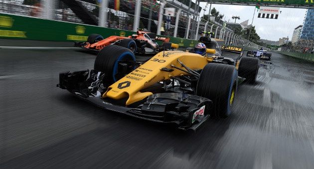 F1 2017 screen deszcz