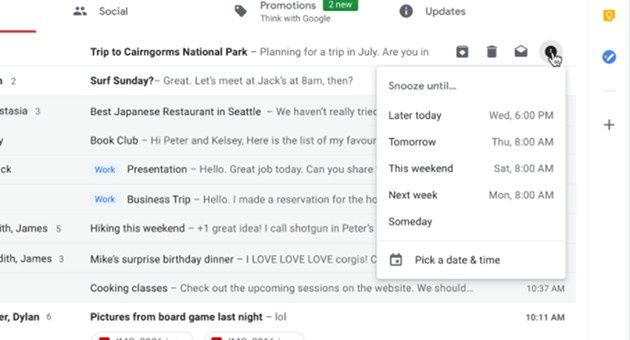 Gmail drzemka