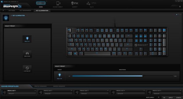ROCCAT Suora - regulacja podświetlenia