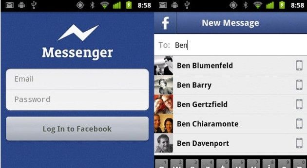 Facebook Messenger w wersji na Androida