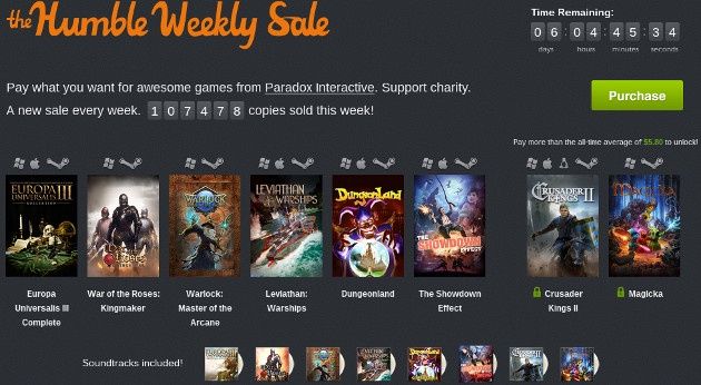 humble weekly sale paradox gry magicka crusader kings ii europa universalis 3 warlock