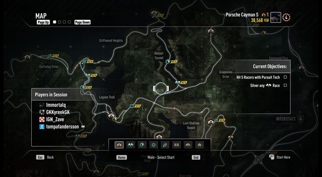 NFS Rivals - mapa