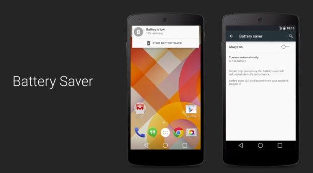 Android L system bateria