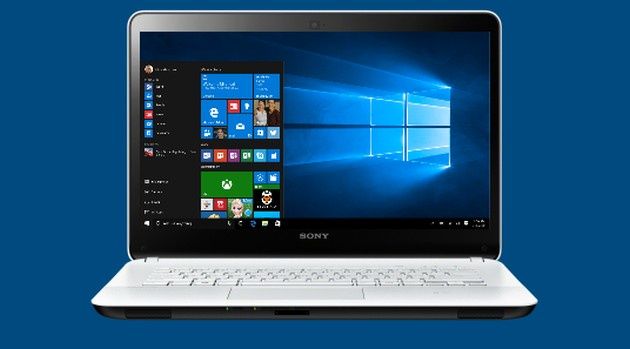 Windows 10 na laptopach VAIO